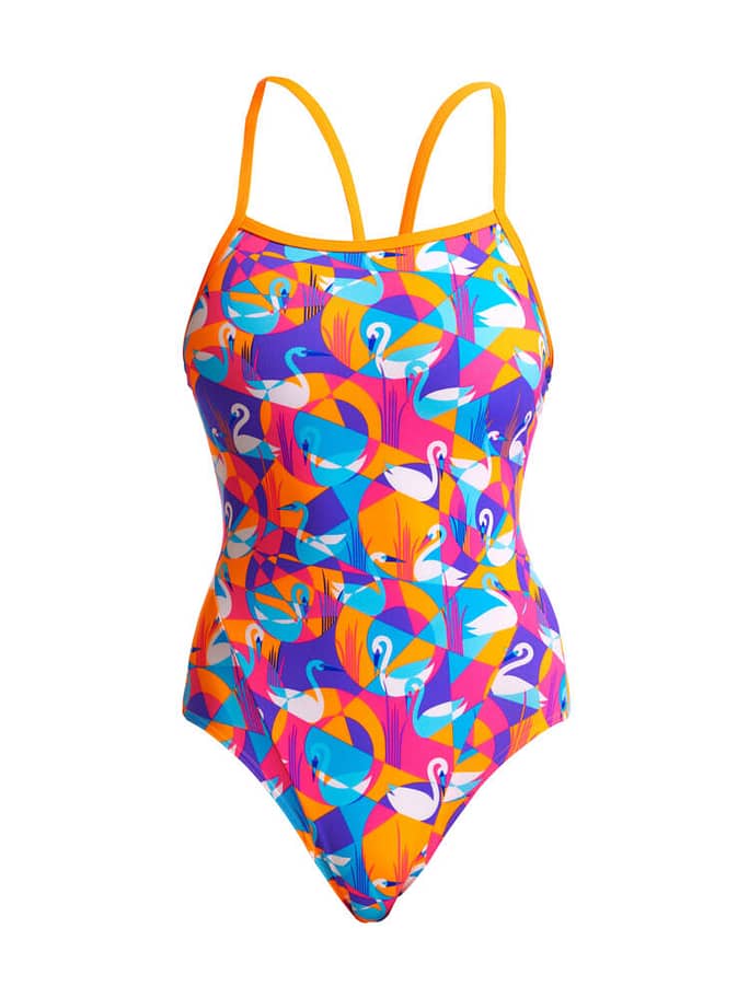 Funkita Ladies Eco Single Strap One Piece Swim Swan