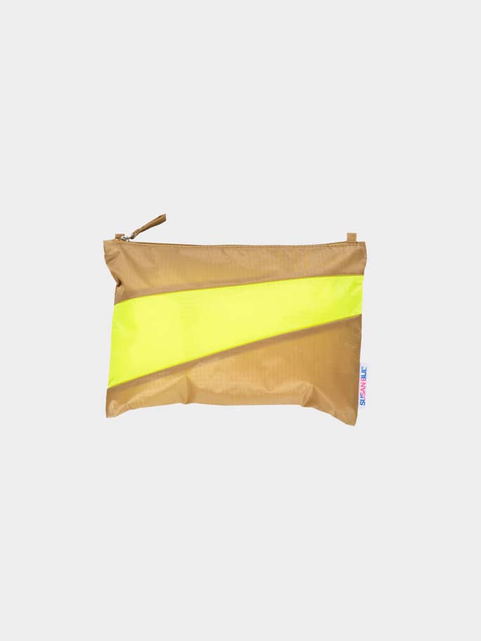 Susan Bijl - The New Pouch Camel & Fluo Yellow Medium