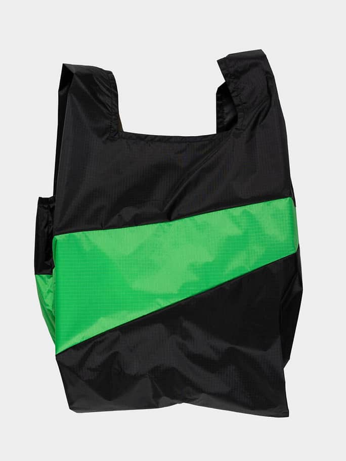 Susan Bijl - The New Shopping Bag Black & Greenscreen Large