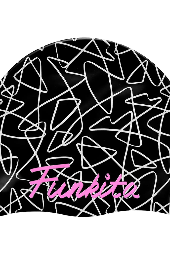 Funkita Silicone Swim Cap Texta Mess
